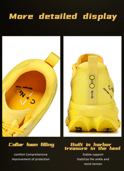 CIERSES Men's Carbon Plate Running Shoes Nitrogen Air Cushion Shock Absorption Stable Training Sports Shoes