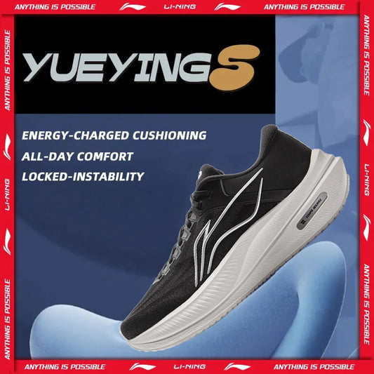 Li-Ning muške tenisice za trčanje YUEYING 5 s optimiziranim jastučenjem, širokim prostorom za prste, TEMPO BOUNSE reflektirajuće LiNing tenisice ARHV015 ARHW003