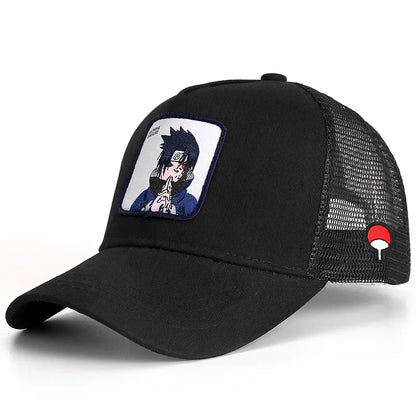 Casquette de baseball Snapback Naruto Uchiha Itachi, style anime, pour hommes et femmes, hip-hop, pour papa, casquette en maille ajustable, casquette de camionneur
