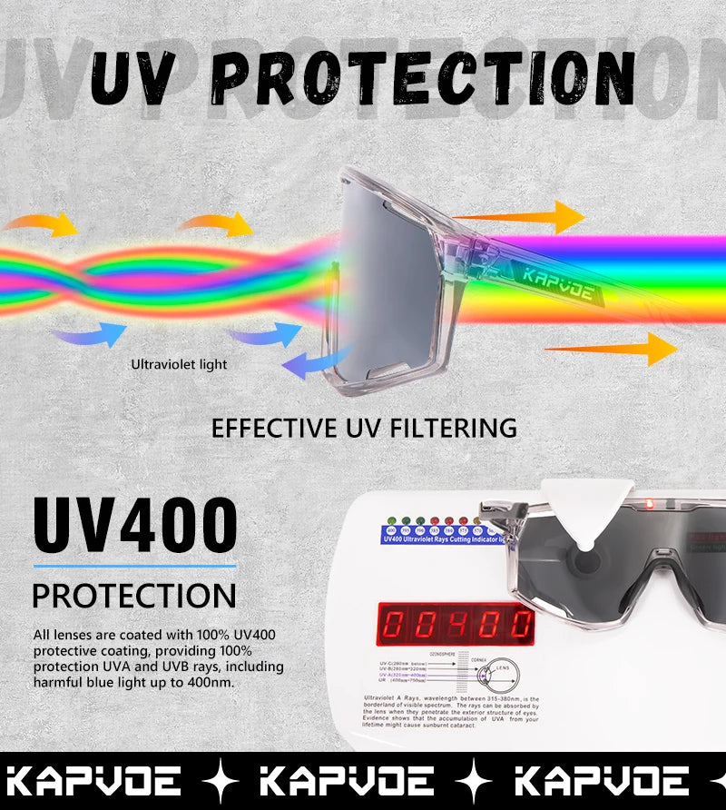 KAPVOE Polarised Cycling Glasses Sports Sunglasses Men Women Outdoor MTB Baseball Lenses UV400 Bicycle Cycling Eyewear Sale