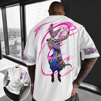 Dragon Ball Z-print T-shirt i bomuld med korte ærmer Son Goku Vegeta til mænd og kvinder Harajuku Y2k Tee vintage sommer-streetwear