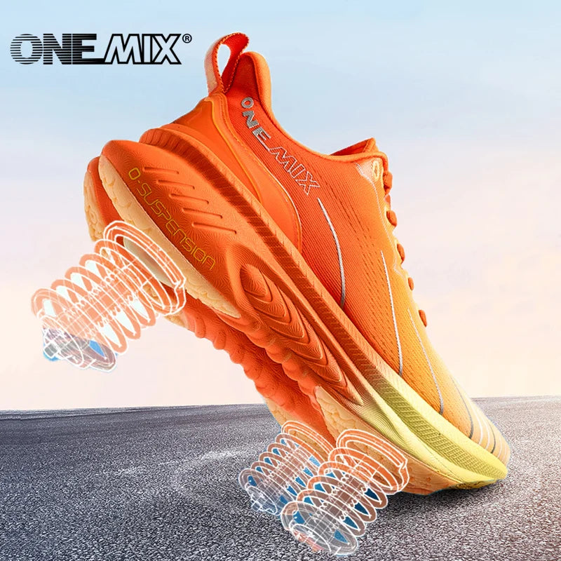 ONEMIX New Cushioned Running Shoes women Fall Winter Heavy Runners Lace-up Women Jump Rope Dance Non-slip Outdoor Sneakers