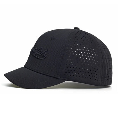 Casquette de baseball à mailles, à visière courte, dos fermé, pour homme et femme, respirante, à fermeture à pression, ajustée, style « dad hat », réglable, unie, style « trucker »