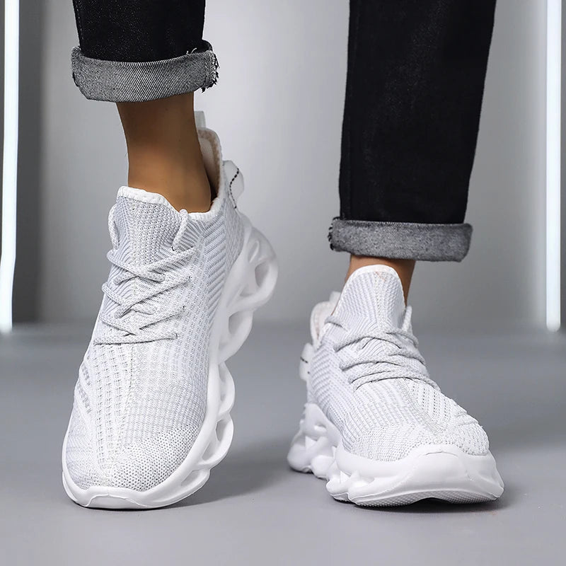 New Running Sneakers Newest Breathable Comfort For Women Low Top Large Size Men's Sports Increase Shoes Mesh Jogging Casual