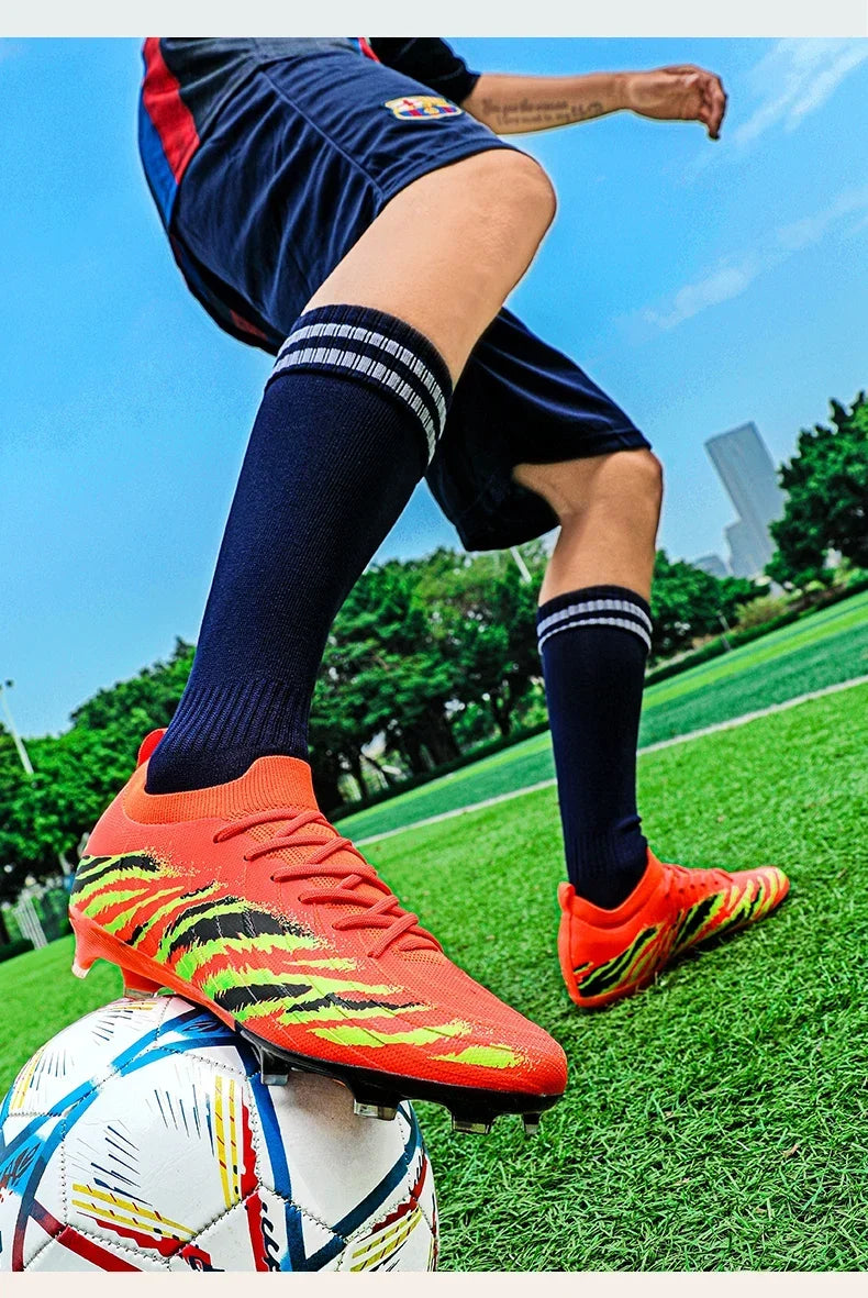 New Men Match Unisex Soccer Shoes Outdoor Adult Cleats Ultralight Football Boots Sport Non-Slip Comfortable Grass High-quality