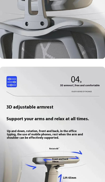 Office Chair Gaming Desk Ergonomic Computer Adjustable Armrests 3D Headrest Chair Lift Chair Back Can Tilt Back with Foot Pedals