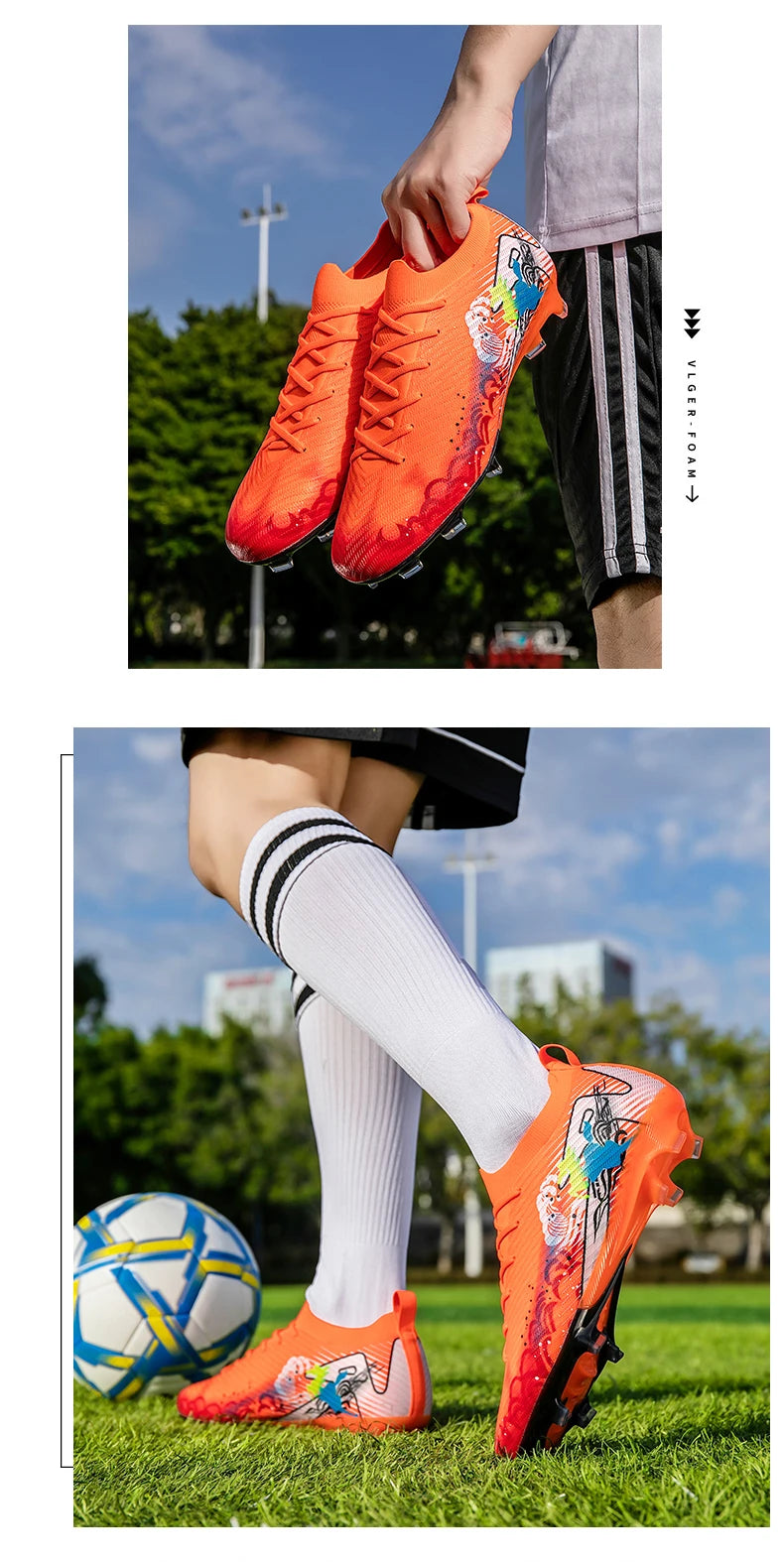 New Men Soccer Shoes Grass Ultralight Sport Comfortable Adult Non-Slip Football Boots Outdoor Cleats Sport Futsal Training Match