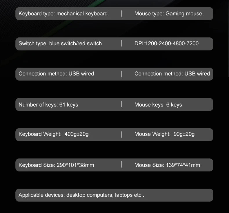 APAYADO K61 Mini Mechanical Keyboard, Wired, 61 Keys, Phantom RGB, Black/White Red/Blue Mechanical Switch for Gaming, 60% Portable