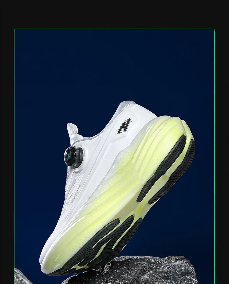 Men's High Platform Running Shoes | Breathable Mesh Athletic Sneakers | Rotating Buckle Quick Wear Casual Walking Shoes