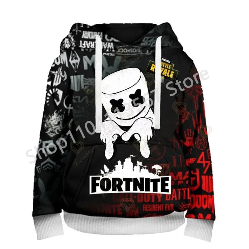 Sweatshirts com Capuz Llama Battle Royale F-Fortnited com Impressão 3D para Homem, Mulher e Criança, Rapaz e Rapariga, Pullover Streetwear Verde