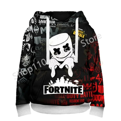 Sweatshirts com Capuz Llama Battle Royale F-Fortnited com Impressão 3D para Homem, Mulher e Criança, Rapaz e Rapariga, Pullover Streetwear Verde