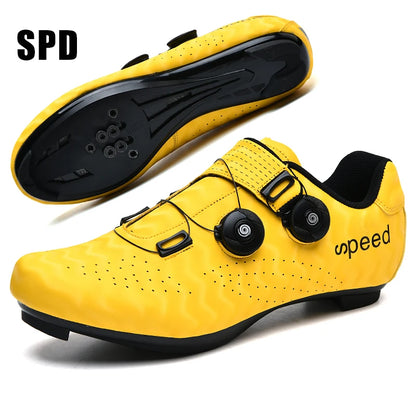New Cycling Shoes Men's Self-locking Racing Road Cycling Sports Shoes Lockless Training Shoes Women's SPD Cleats Cycling Shoes