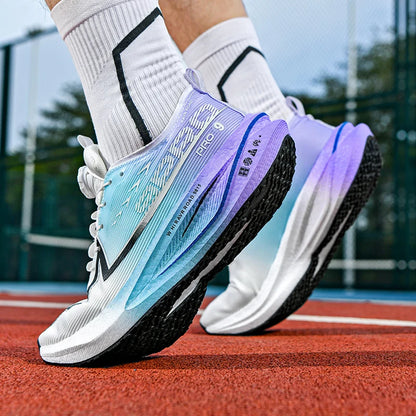 Męskie buty do biegania na co dzień, maratonowe, sportowe, z wkładką z włókna węglowego, oddychające, lekkie, damskie, wygodne, sportowe, antypoślizgowe trampki
