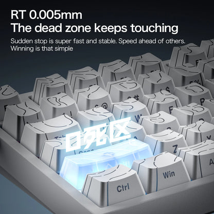 ATTACK SHARK R82HE Gaming Keyboard Magnetic 75% Wired 8000Hz Rapid Trigger ProGamer Keyboard, 0.005mm RT Accuracy, 0.08ms Latency