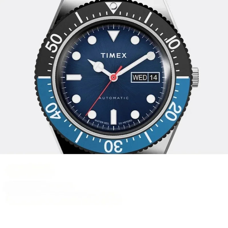 Relógio TIMEX NOVO totalmente automático para homem, de elevada beleza, luxo e lazer, multifunções, com calendário e bracelete em aço