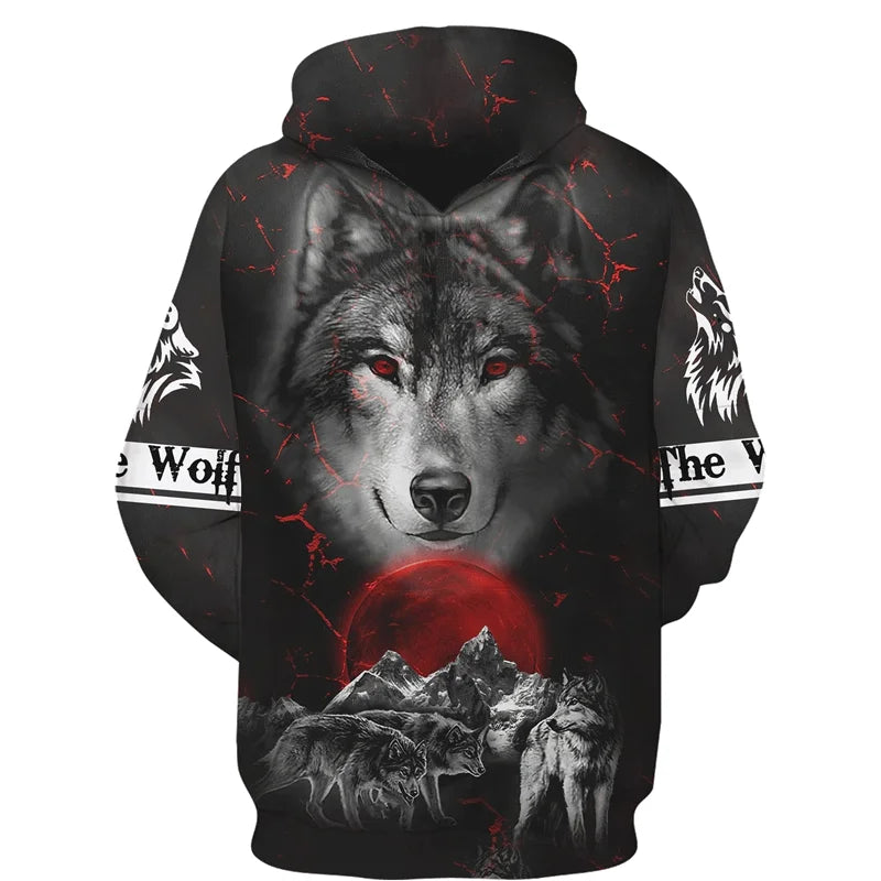 Cool 3D Wolf Printed Zipper Hoodies Fashion Men/Women Streetwear Hooded Jacket Coat Unisex Casual Hip Hop Pullover Sweatshirts