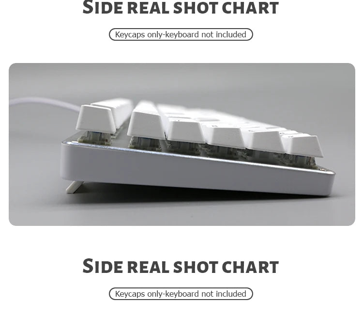 104 Teclas Keycaps Retroiluminadas Coreano Francês Russo Espanhol Alemão para Teclado Mecânico com Switch MX, Perfil OEM, Teclas ABS DIY