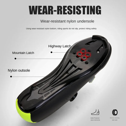 Professional New Sneakers Men Ultralight Double Buckles Cycling Shoes MTB Luminous Road Bike Shoes