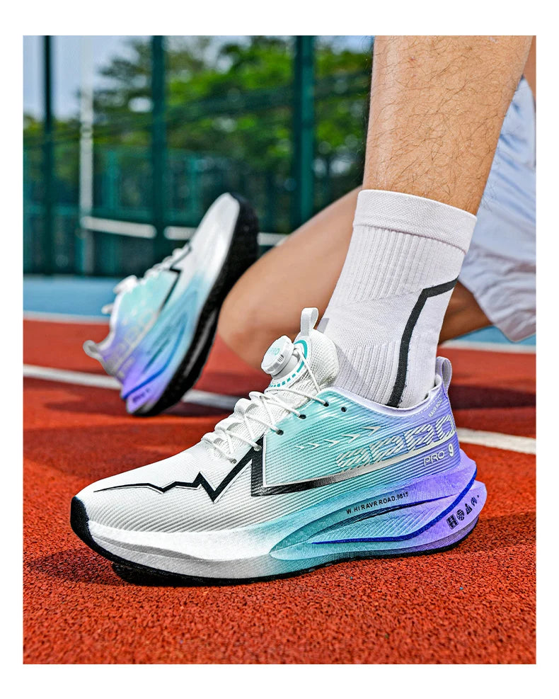 Męskie buty do biegania na co dzień, maratonowe, sportowe, z wkładką z włókna węglowego, oddychające, lekkie, damskie, wygodne, sportowe, antypoślizgowe trampki
