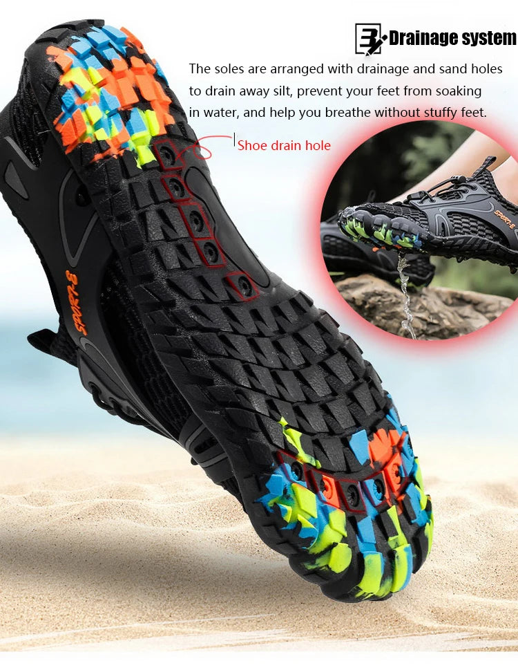 Męskie buty do brodzenia, buty plażowe typu „barefoot”, antypoślizgowe i odporne na zużycie, buty do pływania pod prąd, damskie buty do sportów wodnych na świeżym powietrzu