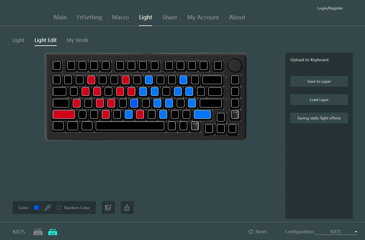 MAIMOOO KX75 75% Keyboard Kit Hotswap Transparent Full RGB Backlit 2.4GHz/Bluetooth Macro Custom DIY Mechanical Keyboard