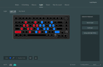 MAIMOOO KX75 75% Keyboard Kit Hotswap Transparent Full RGB Backlit 2.4GHz/Bluetooth Macro Custom DIY Mechanical Keyboard