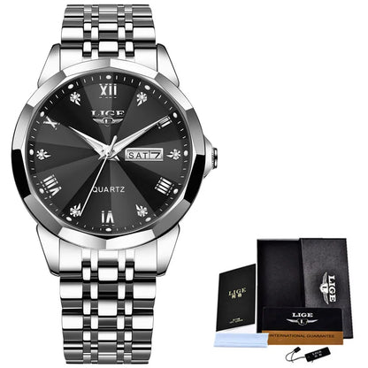 LIGE Fashion Quartz Wristwatches Casual Sport Military Watch For Women Top Brand Luxury Waterproof Watch Ladies Relogio Feminino