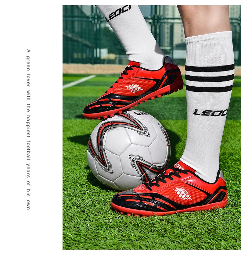 Soccer Shoes Men Turf Football Boots Fashion Firm Ground Studs Anti Slip Boy Sneakers Original Outdoor Field Training Trainers
