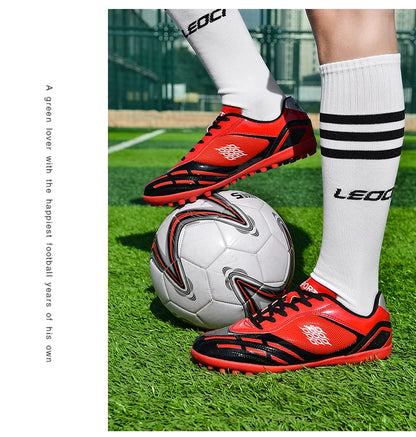 Soccer Shoes Men Turf Football Boots Fashion Firm Ground Studs Anti Slip Boy Sneakers Original Outdoor Field Training Trainers