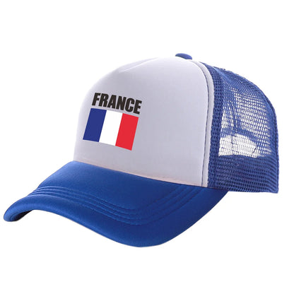 France Trucker Caps Fashion Cool France Hats Baseball Cap Summer Outdoor Sun Mesh Caps