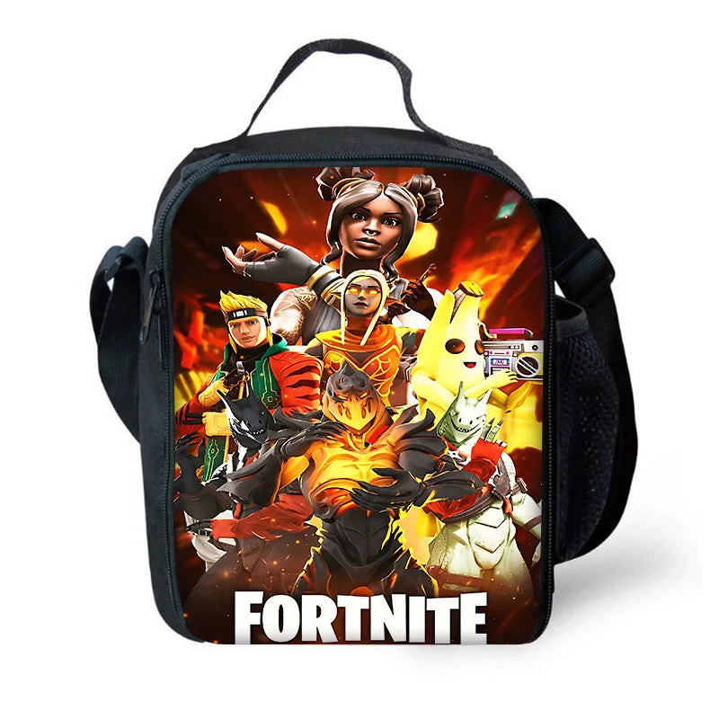 Hot Game Design Child Backpacks F-FortniteS Lunch Bag Pencil Case Pupil Large Capacity School Bags For Boy Girl Best Gift