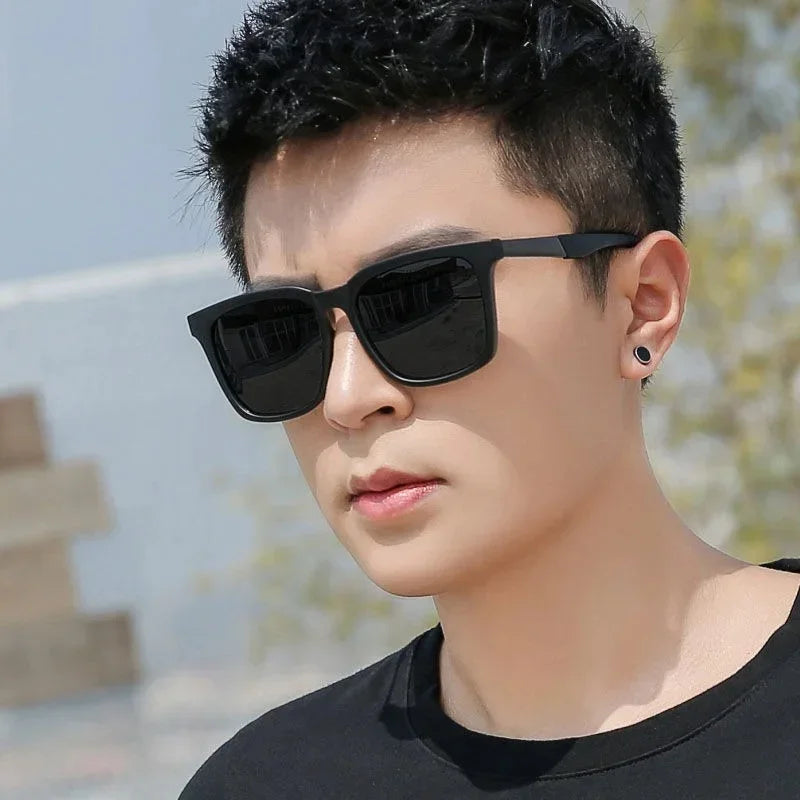 Korean Style Sunglasses Men Women Outdoor Square Sunglasses Driving Mercury Sunscreen Glasses Lens UV400