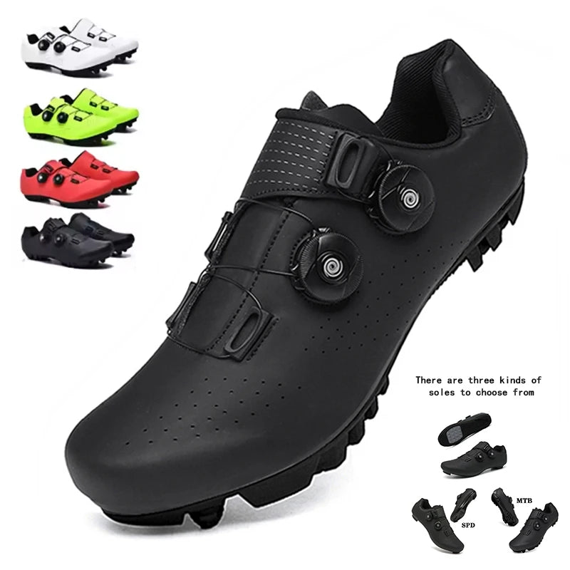New Cycling Shoes Men's Self-locking Racing Road Cycling Sports Shoes Lockless Training Shoes Women's SPD Cleats Cycling Shoes