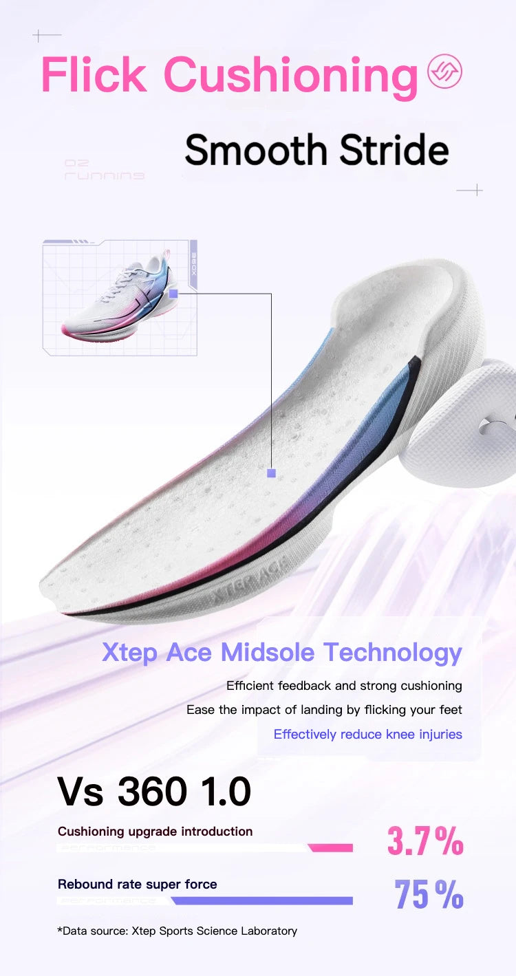 Xtep 360X Professional Ténis de Corrida para Homem com Placa de Carbono para Maratona PB, Sapatilhas Desportivas Leves em Material ETPU 976119110080