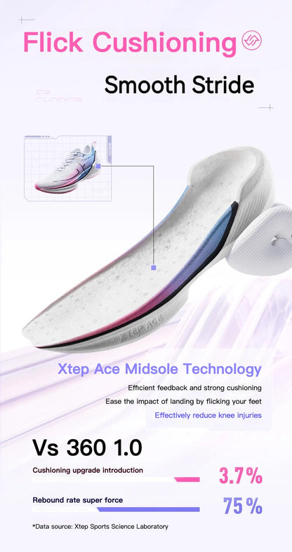 Xtep 360X Professional Ténis de Corrida para Homem com Placa de Carbono para Maratona PB, Sapatilhas Desportivas Leves em Material ETPU 976119110080