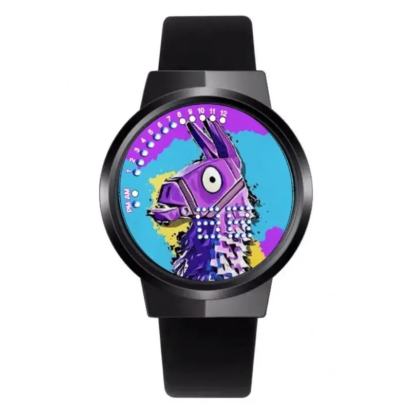 Orologio Fortnite Cute Fashion Cartoon personalizzato Kawaii Touch con luce notturna LED, orologio elettronico per studenti, regalo per amici