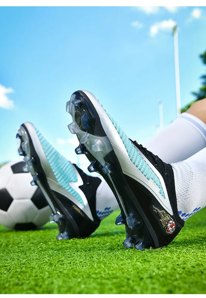 New Men Soccer Shoes Outdoor Sport Boys Football Boots Breathable Match Comfortable Long Spikes Training Cleats Adult Non Slip