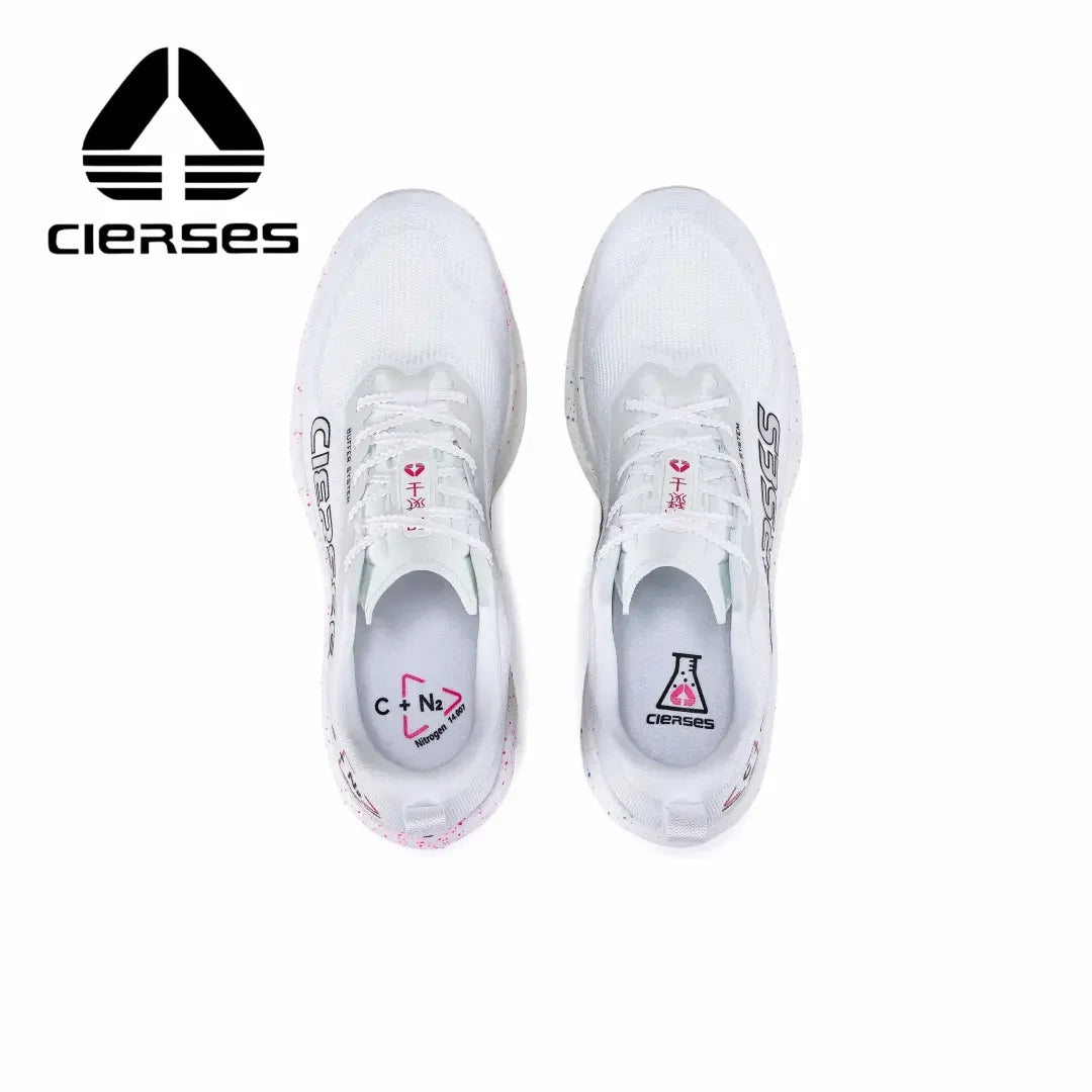 CIERSES Men's Carbon Plate Running Shoes Nitrogen Air Cushion Shock Absorption Stable Training Sports Shoes