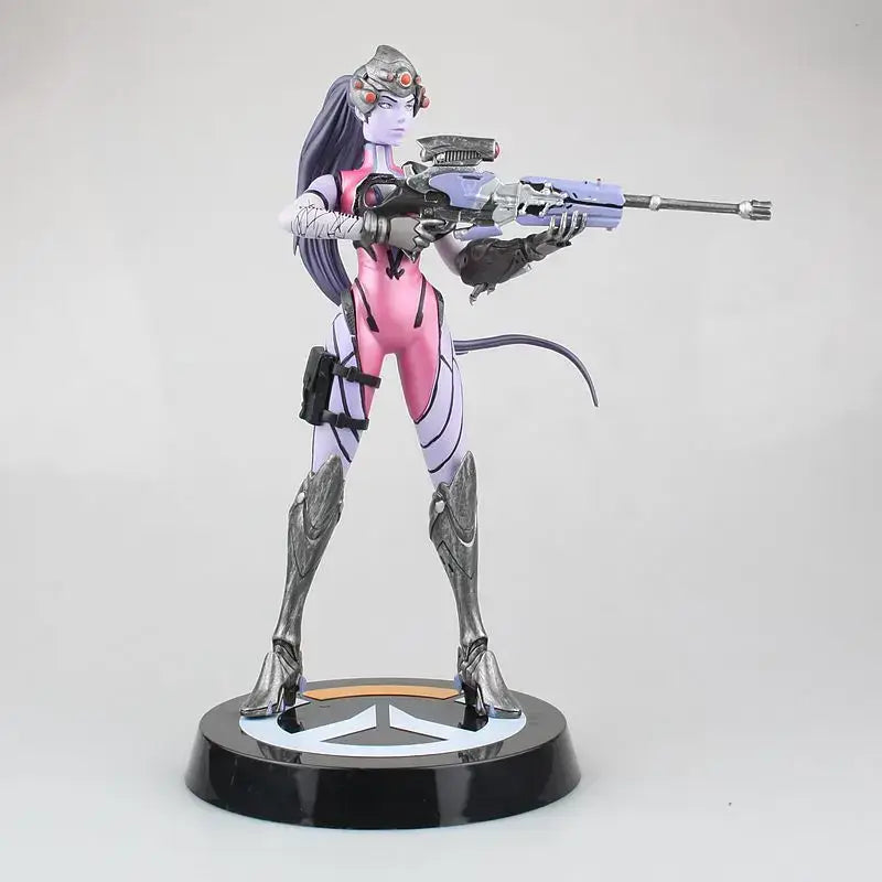 Estátua de Jogo Overwatch De Pioneer Black Lily Hand Blizzard, Modelo de Exposição com Acessórios Ajustável e Articulável