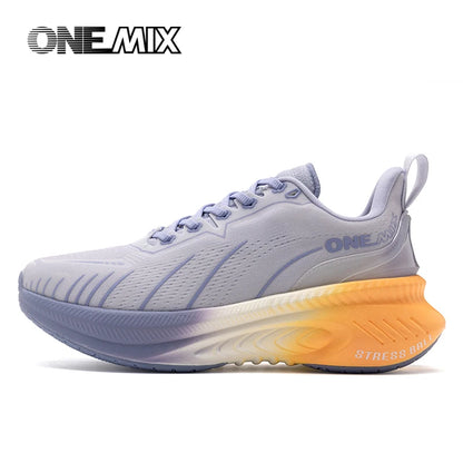 ONEMIX Νέα αθλητικά παπούτσια με αντικραδασμική προστασία για άνδρες, κατάλληλα για δρομείς βαρέων αποστάσεων, με κορδόνια, αθλητικά γυναικεία, αντιολισθητικά, για εξωτερική χρήση, ανδρικά αθλητικά παπούτσια