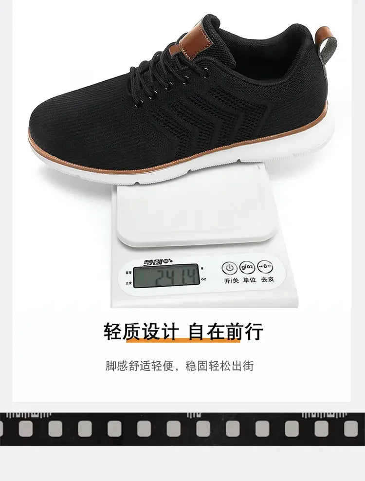 Casual Sneaker Shoes Breathable Men's Walking Mesh Soft Sole Outdoor Anti Slip Travel Comfortable Running Shoes Tenis Masculino