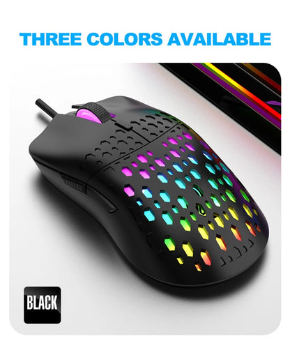 OnePlus G701 Wired Gaming Mouse, 6-Button Honeycomb RGB Gaming Mouse for PC, Ergonomic USB Wired Gaming Mouse for Windows, macOS & Office Use