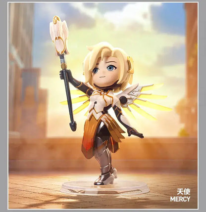 POP MART Overwatch Play of The Game Series Blind Box Mystery Box Toys Kawaii Ornaments Figurines Home Decor Desktop Model Dolls