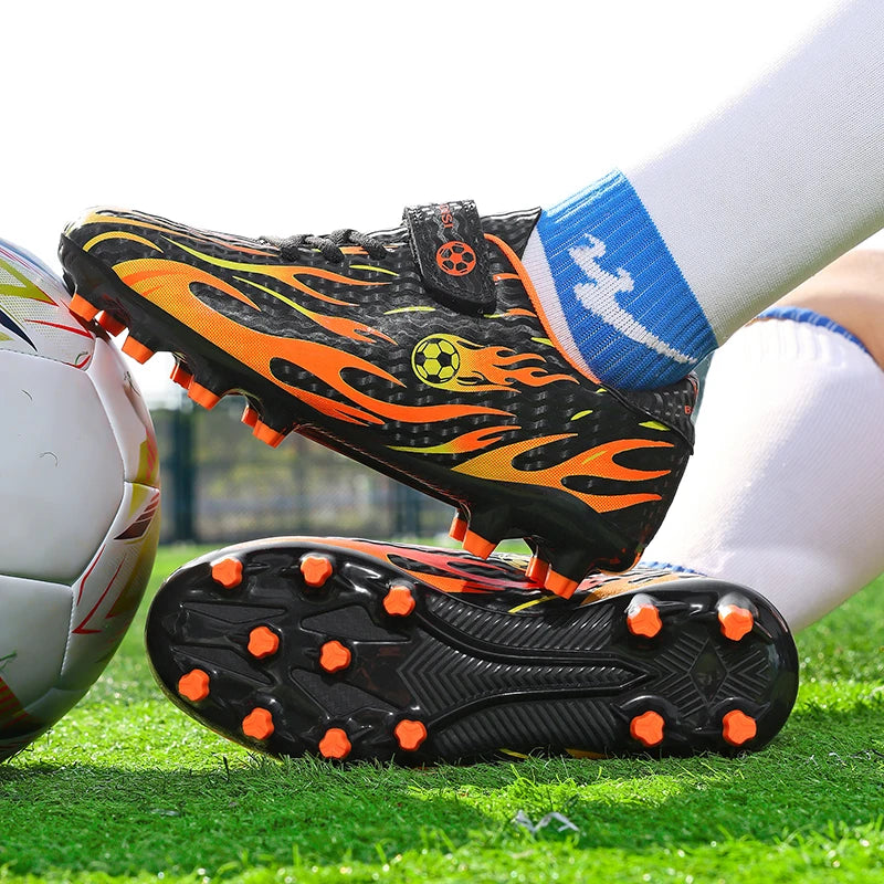 Children's Soccer Shoes Lightweight Football Sneakers Kids Sports Shoes Outdoor Non-Slip Futsal Shoes Boys Girls Training Shoes