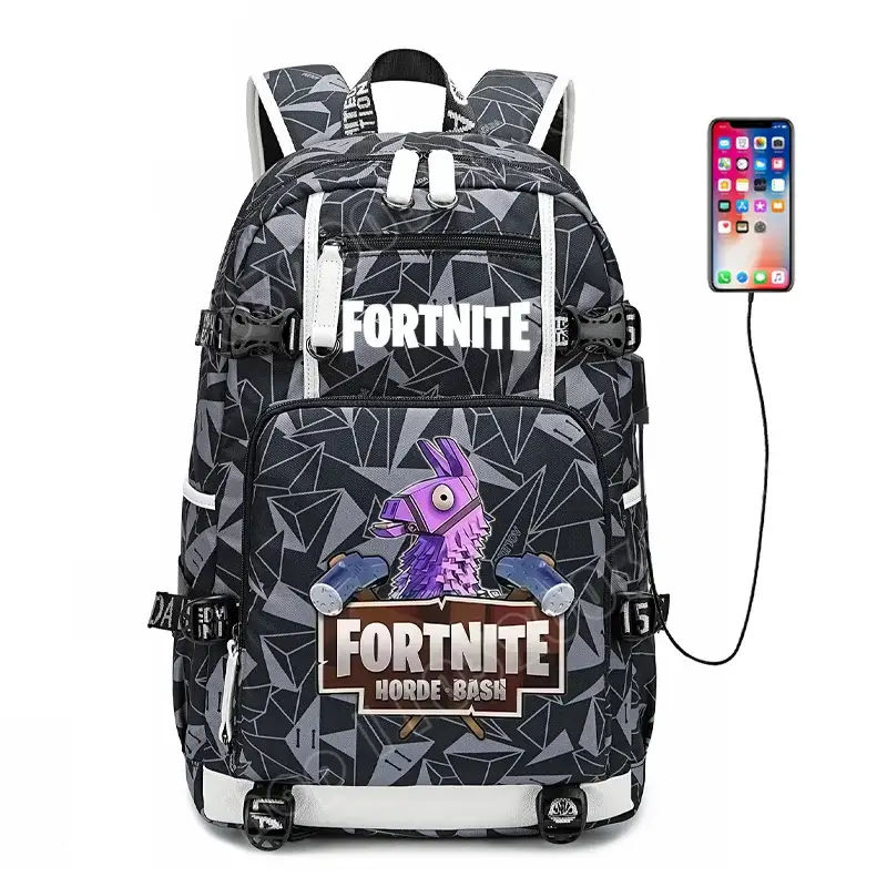 Fortnite-Print-Schülerrucksack für Jungen und Mädchen, Schulrucksack mit großem Fassungsvermögen, wasserdicht, leicht und strapazierfähig, Geburtstagsgeschenk
