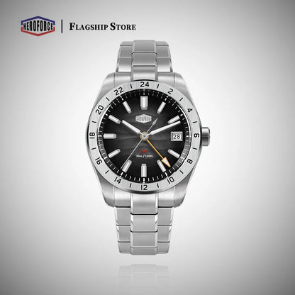 HEROFORCE Men's Well-known Brand Watch; Men's Fashion Waterproof Luminous Stainless Steel Band Casual Calendar Quartz Men Watch