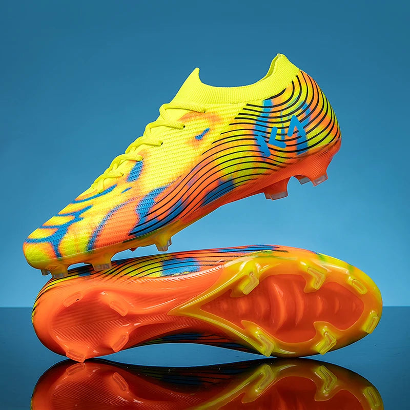 New Men Soccer Shoes Cleats High-quality Football Boots Hot-selling Sneakers Grass Non-Slip Boys Match Outdoor High-top Light