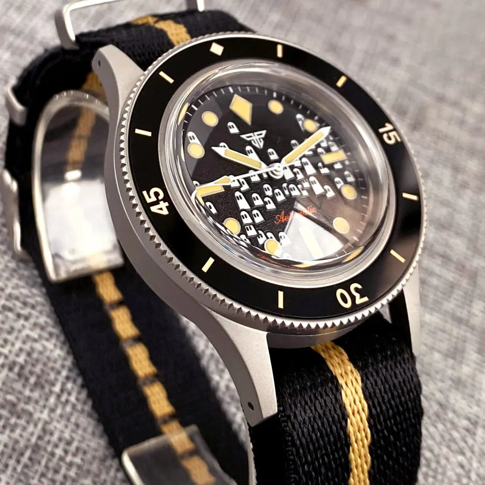 Super luminous Tandorio 50-Fathoms 40mm Sapphire Glass 200m Waterproof Ghost Pattern Miyota 8215 Automatic Movement Men Watch