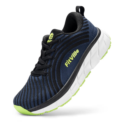 FitVille Wide Toe Box Shoes for Men Cushioned Well Extra Wide Width Shoes Non Slip Wide Lightweight Breathable Running Shoes
