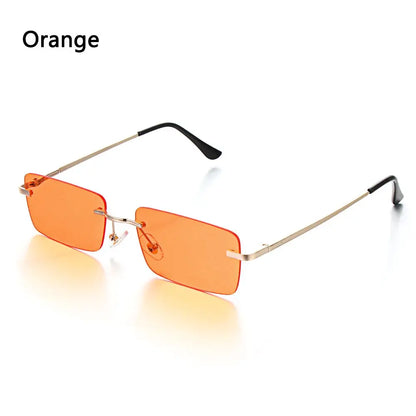 Fashion Rimless Rectangle Sunglasses Women Luxury Design Sun Glasses Ladies Retro Gradient Eyewear Summer UV400 Sun Shades
